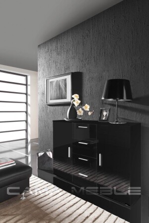 Product detail of Artcam Komoda UNI-SOHO S8 Uni: korpus černý mat / dvířka černý lesk