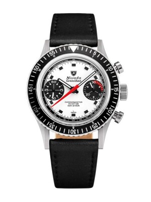 Product detail of Nivada Grenchen Chronomaster Singer Newman - Inter. Bezel - Manual - Black Leather