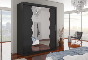 Product detail of ArtAdrk Šatní skříň KANSAS | 180 cm Barva: Černá