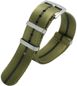 Product detail of Řemínek NATO Sports khaki, černý proužek 22 mm - 22 mm