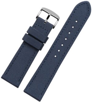 Product detail of Řemínek nylon/kůže modrý - 21 mm