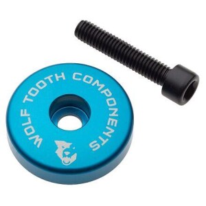 Product detail of Wolf Tooth Krytka Ultralight Stem Cap Modrá + 5mm Spacer
