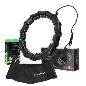 Product detail of HMS Sada černé masážní Hula Hoop se závažím HHW11 a zeštíhlujícího bederního pásu HMS BR163 PLUS SIZE