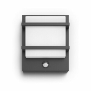 Product detail of Philips Petronia UltraEfficient venkovní nástěnné svítidlo se senzorem LED 3,8W 2700K, antracitová