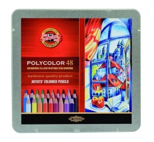 Product detail of Koh-i-noor pastelky umělecké POLYCOLOR kreslířská sada 48 ks v plechové krabičce
