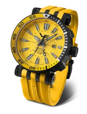 Product detail of Vostok Europe Energia Rocket Automatic GMT NH34-575C719 - Žlutý silikonový řemínek