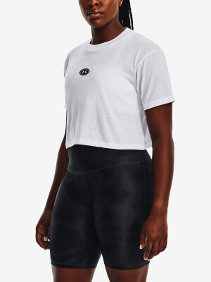 Product detail of Under Armour BRANDED LOGO CROP SS W 1376751-100 bílá
