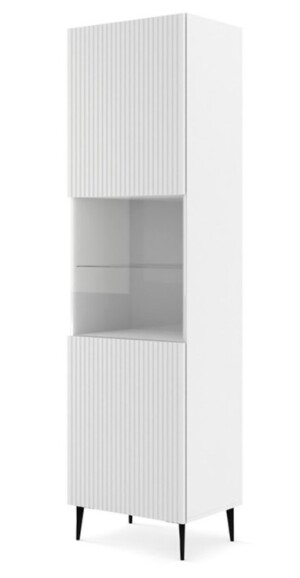 Product detail of ARTBm Vitrína RAVENNA B 1DS 60 | bílá matná Provedení: Bílá matná / černé nohy