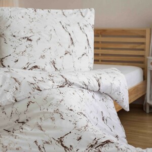 Product detail of Jerry Fabrics Povlečení Mramor hnědá micro, 140 x 200 cm, 70 x 90 cm