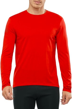 Product detail of Pánské tričko Salomon  Agile LS Tee red S