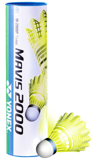Product detail of Badmintonové míče Yonex  Mavis 2000 Yellow (6 Pack)  červený proužek (do 14°C)