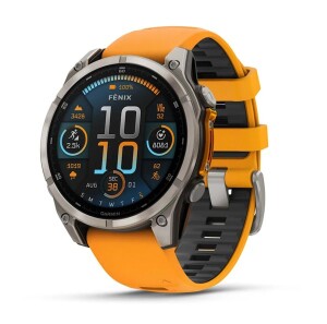 Product detail of Garmin Fenix® 8 – 47 mm, AMOLED Sapphire, Titanium s Orange/Graphite silikonovým řemínkem 010-02904-11