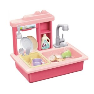 Product detail of Teddies Dřez na mytí nádobí s funkčním kohoutkem na vodu, růžová