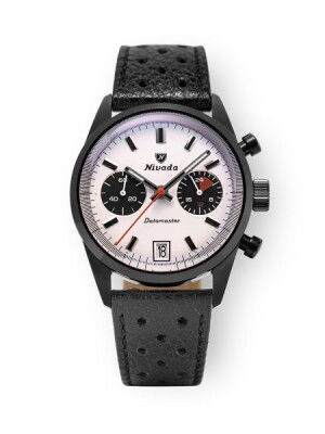 Product detail of Nivada Grenchen Datomaster Black - Black Racing Leather