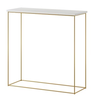 Product detail of ArtAdrk Příruční stolek MILAN | zlaté nohy Barva: Bílá