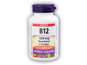 Product detail of Webber Naturals Vitamin B12 1200 mcg 80 tablet (VÝPRODEJ)