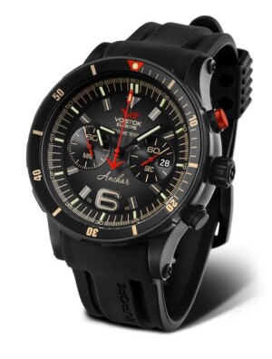 Product detail of Vostok Europe Anchar Submarine Chrono Line 6S21/510C582 - Černý silikonový řemínek