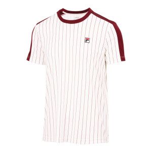 Product detail of Pánské tričko Fila  T-Shirt Stripes Jascha 2 White Alyssum/Cabernet M