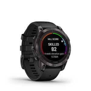 Product detail of Garmin Fēnix 7 Pro Sapphire Solar Edition Carbon Gray DLC Titanium / Black Band - 010-02777-11