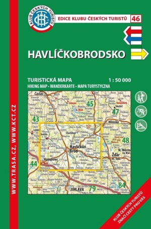 Product detail of KČT 46 Havlíčkobrodsko 1:50 000 / turistická mapa