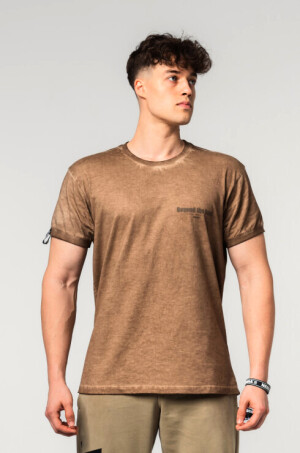 Product detail of Pánské tričko Nebbia  Washed-off Cotton T-shirt MAX OUT Light Brown M