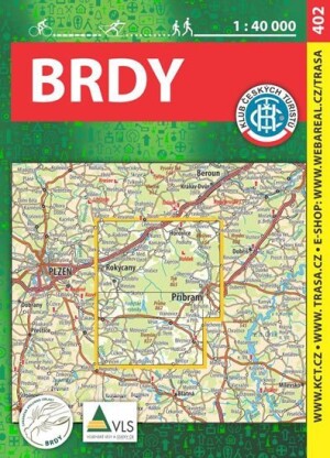 Product detail of KČT 402 Brdy 1:40 000 Turistická mapa