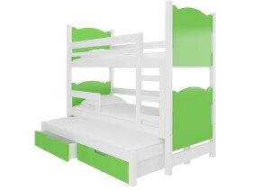 Product detail of ArtAdrk Dětská patrová postel LETICIA Barva: bílá / zelená