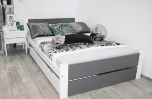 Product detail of Elvisia Postel LEA s roštem | 120 x 200 cm Barva: Šedá