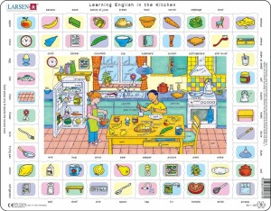 Product detail of Puzzle Learning English in the Kitchen - Larsen
