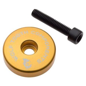 Product detail of Wolf Tooth Krytka Ultralight Stem Cap Zlatá + 5mm Spacer