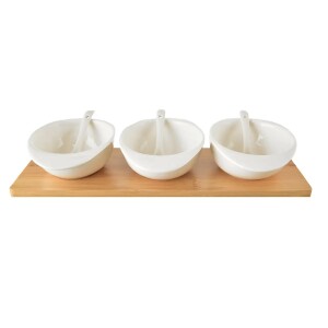 Product detail of Orion Servírovací set misek se lžičkou a tácem Whiteline, 3 ks