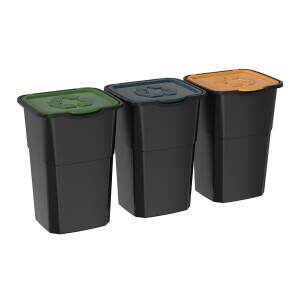 Product detail of Koš na tříděný odpad Eco 3 Master 50 l BLACK, 3 ks