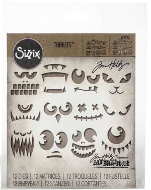 Product detail of SIZZIX Thinlits vyřezávací kovové šablony - děsivé tváře 12 ks