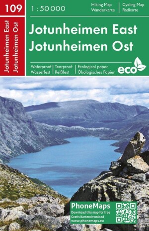 Product detail of PMN 109 Jotunheimen East 1:50 000