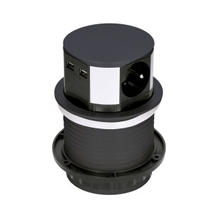 Product detail of Solight Výsuvný prodlužovací blok se 3 zásuvkami a 2x USB, černá