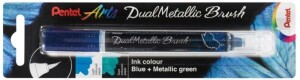 Product detail of Pentel Dual Metallic Brush štětečkový popisovač - modrý