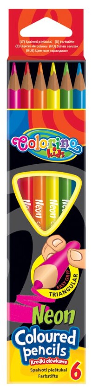 Product detail of Colorino pastelky trojhranné, neonové, 6 barev