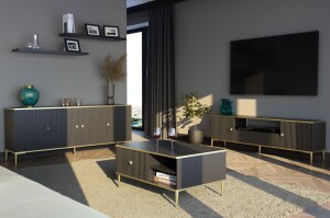 Product detail of ARTBm Obývací stěna PETRA | černá