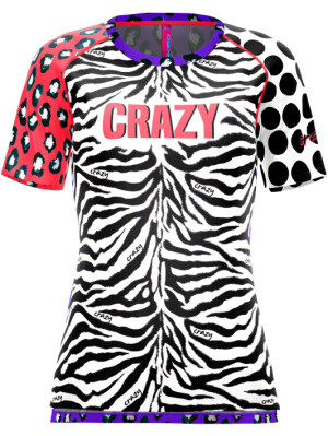 Product detail of Dámské tričko Crazy Idea  Mountain Flash Black/Zebra L