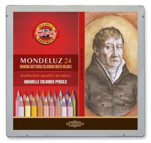 Product detail of Koh-i-noor souprava akvarelových pastelek MONDELUZ - Portrét 24 ks v dřevěné krabičce