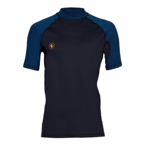 Product detail of Aqualung Pánské lycrové triko SLIM FIT černá/modrá, krátký rukáv