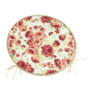 Product detail of Bellatex Sedák Berta kulatý hladký Pivoňka růžová, zelená, průměr 40 cm