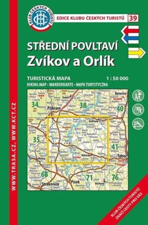 Product detail of KČT 39 Střední Povltaví, Zvíkov 1:50T Turistická mapa
