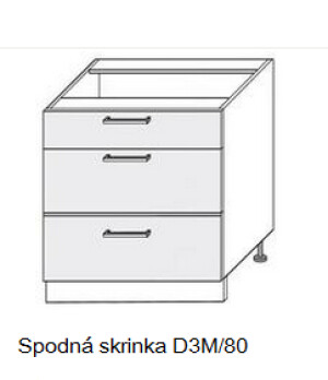 Product detail of ArtExt Kuchyňská linka Brerra - mat Kuchyně: Spodní skříňka D3M/80/(ŠxVxH) 80 x 82 x 50 cm