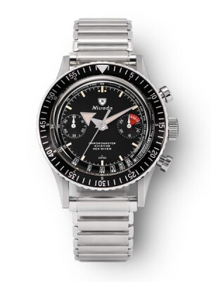 Product detail of Nivada Grenchen Chronomaster Broad Arrow N Inter. Bezel - Manual - Forstner Bonklip