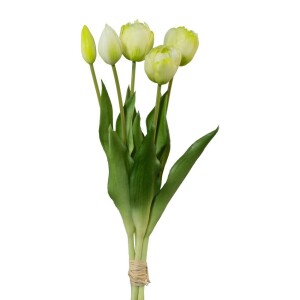 Product detail of Umělý svazek tulipánů 5 ks, sv. bílá, v. 38 cm