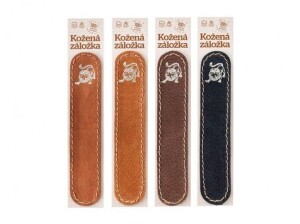 Product detail of Kožená záložka do knihy Lev - kůže černá semiš, zlatá ražba
