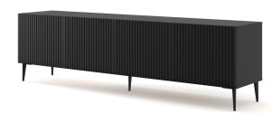 Product detail of ARTBm TV stolek RAVENNA B 4D 200 | černá matná Provedení: Černý mat / černé nohy