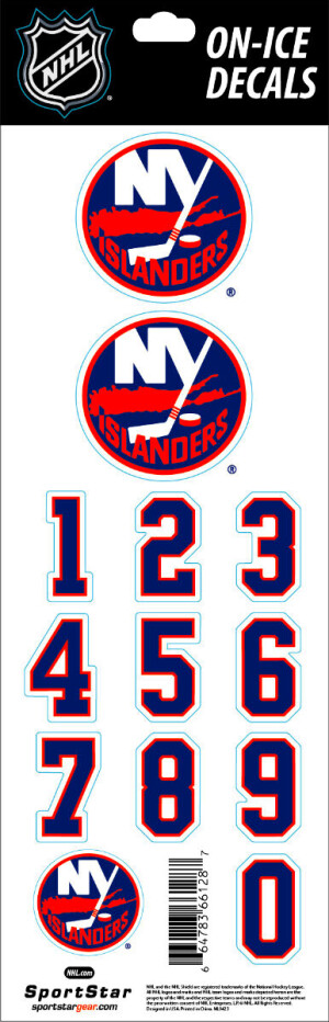 Product detail of Čísla na helmu Sportstape  ALL IN ONE HELMET DECALS - NEW YORK ISLANDERS