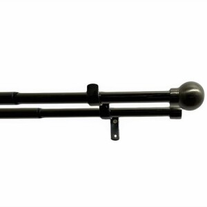 Product detail of Dvojitá záclonová souprava roztaž. Koule 16/19 mm černý nikl, 200 - 350 cm